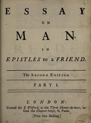 Tapa de An essay on man. In epistles to a friend. Part I