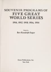 Tapa de Souvenir programs of five great World Series, 1914, 1917, 1919, 1926, 1934