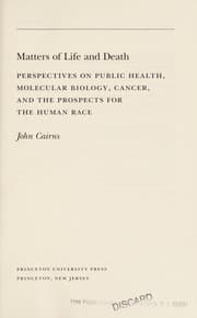 Tapa de Matters of life and death