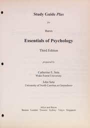 Tapa de Study Guide Plus for Essentials of Psychology