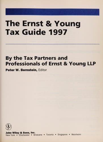Tapa de The Ernst & Young tax guide 1997