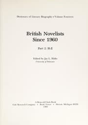 Tapa de British novelists since 1960
