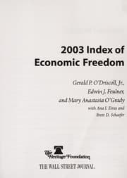 Tapa de 2003 Index of Economic Freedom