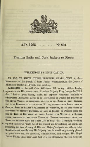 Tapa de Specification of John Wilkinson