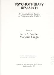 Tapa de Psychotherapy research