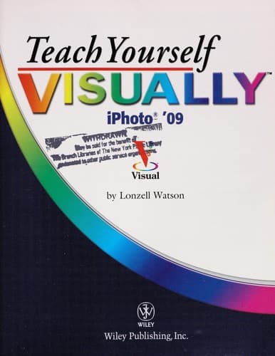 Tapa de Teach yourself visually iPhoto '09