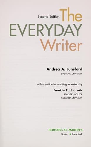 Tapa de The everyday writer
