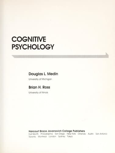 Tapa de Cognitive Psychology