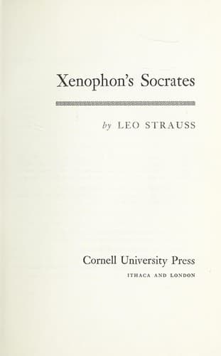 Tapa de Xenophon's Socrates