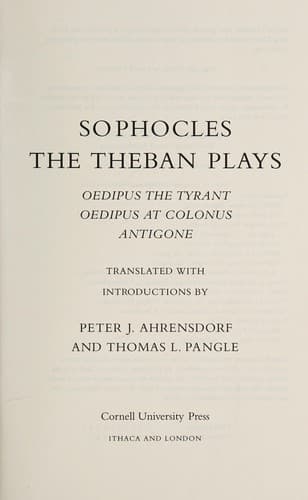 Tapa de The Theban plays