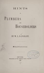 Tapa de Hints to plumbers and householders