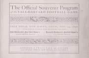 Tapa de The official souvenir program of the Yale-Harvard football game