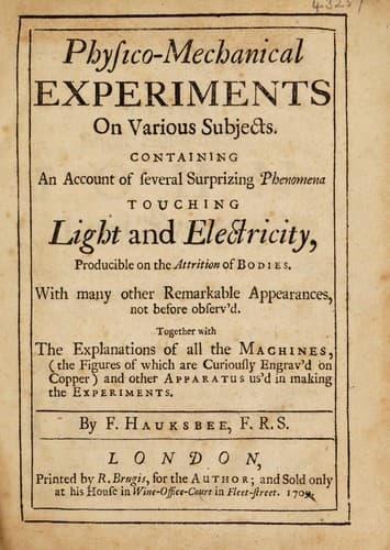 Tapa de Physico-mechanical experiments on various subjects