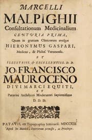 Tapa de Marcelli Malpighii Consultationum medicinalium centuria prima
