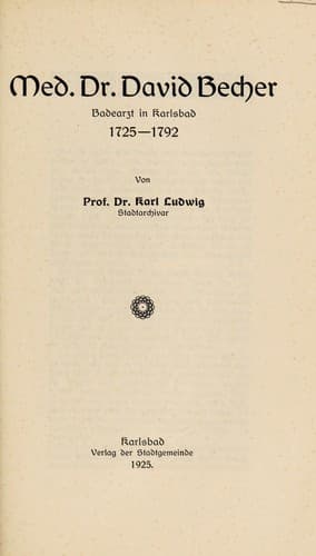 Tapa de Med. Dr. David Becher
