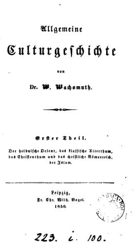 Tapa de Allgemeine Culturegeschichte
