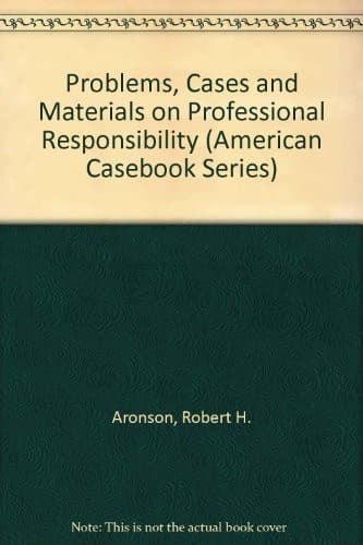 Tapa de Problems, cases, and materials in professional responsibility