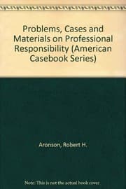 Tapa de Problems, cases, and materials in professional responsibility