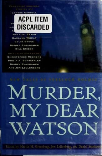 Tapa de Murder, My Dear Watson