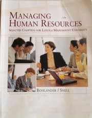 Tapa de Managing Human Resources: Selected Chapters for Loyola Marymount University