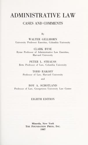 Tapa de Administrative law