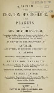 Tapa de A system of the creation of our globe, of the planets, and the sun of our system