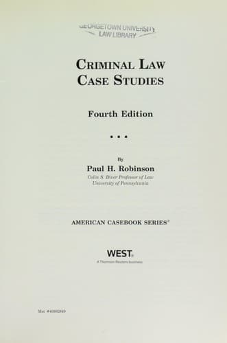 Tapa de Criminal law case studies