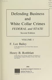 Tapa de Defending business and white collar crimes