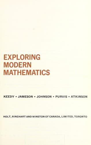 Tapa de Exploring modern mathematics