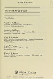 Tapa de The First Amendment
