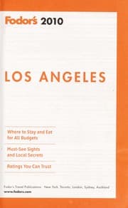 Tapa de Fodor's Los Angeles, 2010