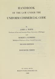 Tapa de Handbook of the law under the uniform commercial code