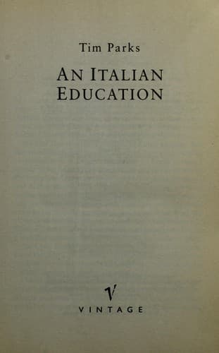 Tapa de An Italian education