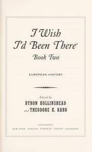 Tapa de I wish I'd been there , book two : European history