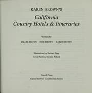 Tapa de Karen Brown's California country inns & itineraries