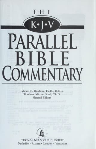 Tapa de The KJV parallel Bible commentary
