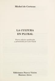 Tapa de La cultura en plural