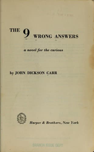 Tapa de The 9 wrong answers