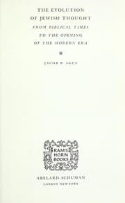 Tapa de The evolution of Jewish thought