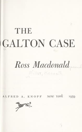 Tapa de The Galton case