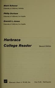 Tapa de Harbrace college reader