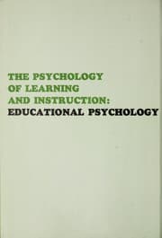 Tapa de The psychology of learning and instruction