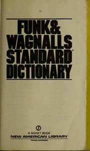 Tapa de Standard Dictionary, Funk and Wagnall's