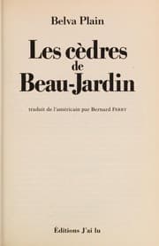 Tapa de Les cedres de Beau-Jardin