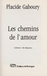 Tapa de Les chemins de l'amour