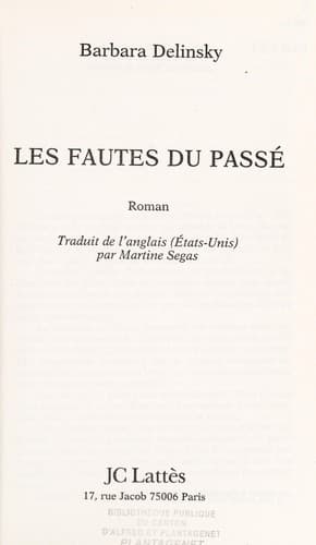 Tapa de Les fautes du passé