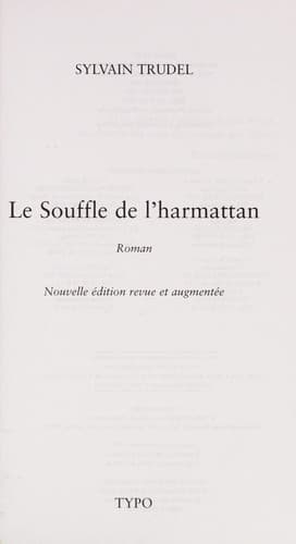 Tapa de Le souffle de l'harmattan