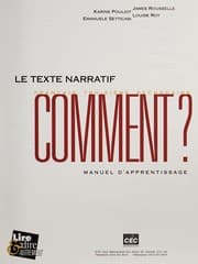 Tapa de Le texte narratif