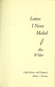 Tapa de Letters I never mailed