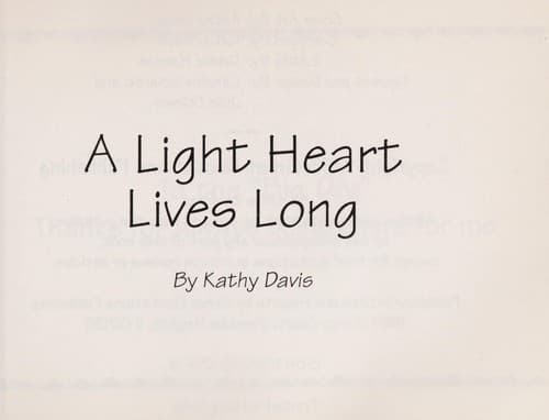 Tapa de A Light Heart Lives Long